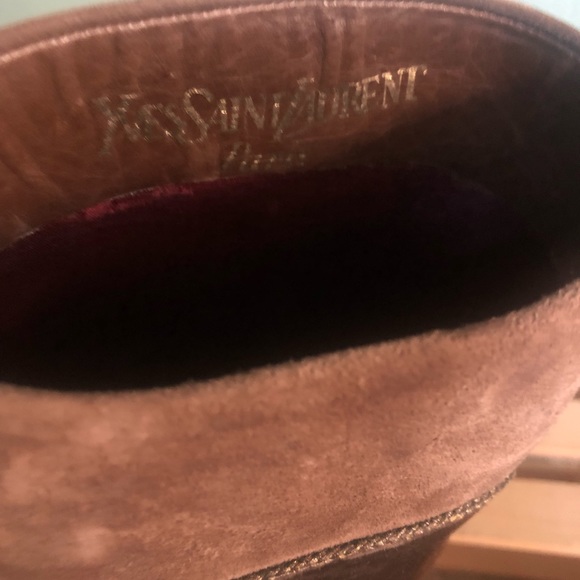SOLD - Authentic Vintage YSL Yves Saint Laurent Suede Riding Boots - Picture 8 of 10